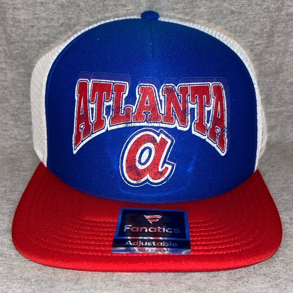 🪓⚾️ Atlanta Braves Two-Tone Retro Puffer Trucker SnapBack Hat 🏟️⚾️